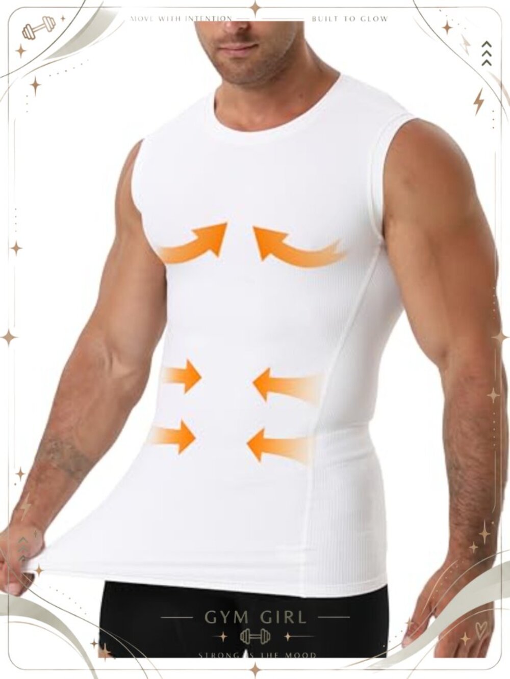Men's Ribbed Knit Tank Top Nylon Spandex Sleeveless Workout Shirt